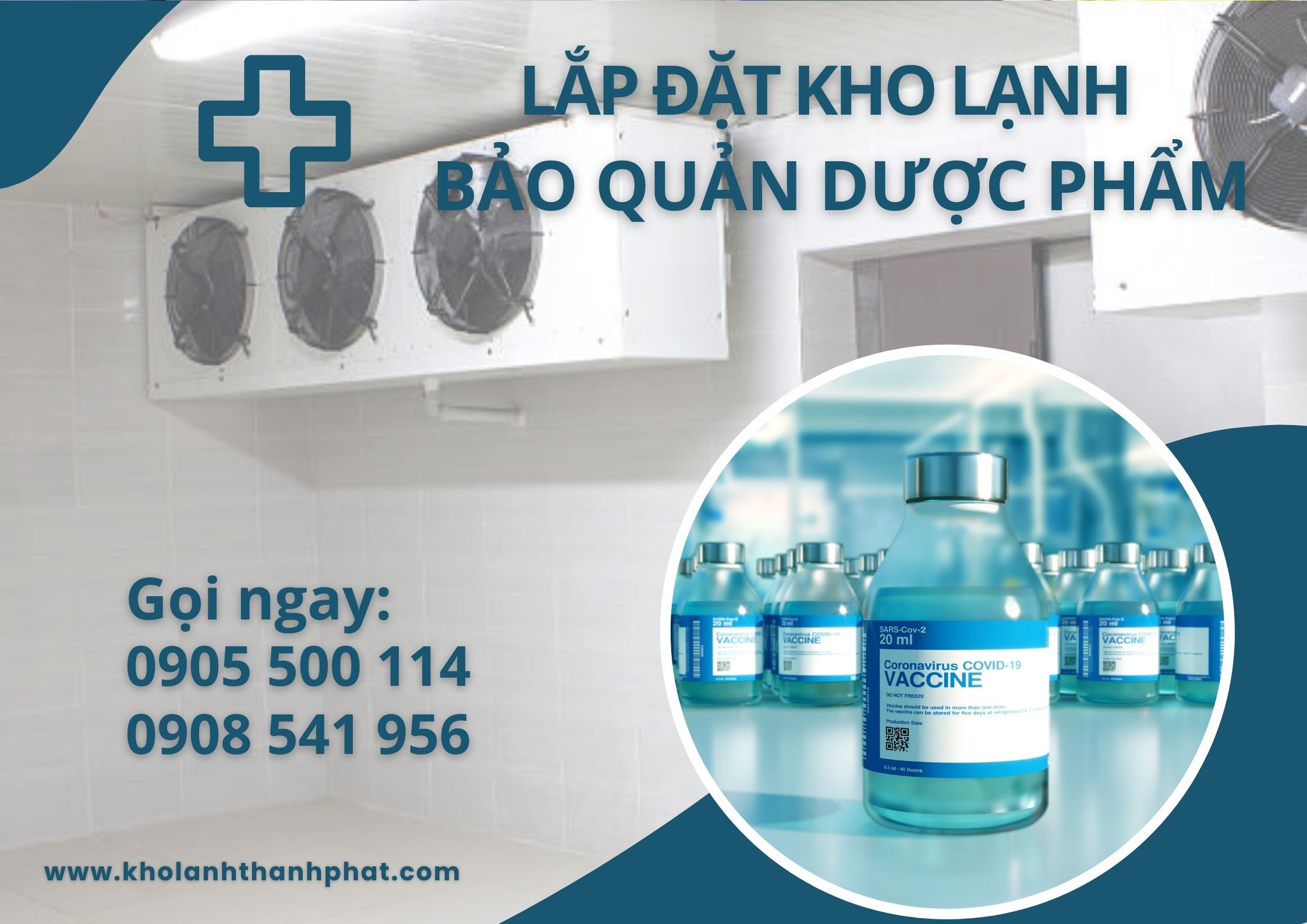 kho lạnh bảo quản thuốc dược phẩm.